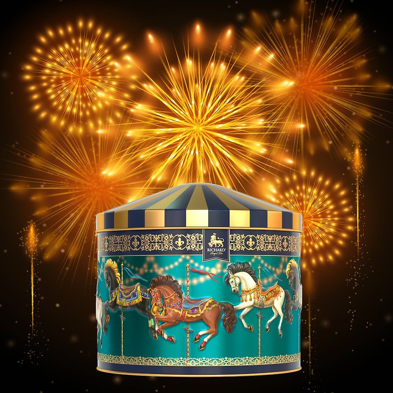 Royal Carousel 100g classic tin can limited collection special souvenir exchange gift - ชา - โลหะ สีแดง