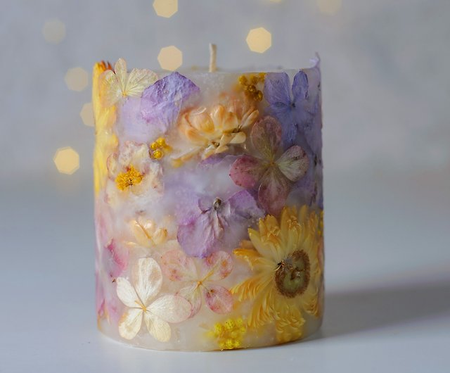 Full Dry Flower Candle, Herb Garden candle, scented candle