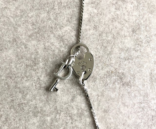✨未使用✨タグ付き‼️Dior ♡ Vintage ♡ necklace Christian Dior Logo Necklace Silver Vintage rnuzjv