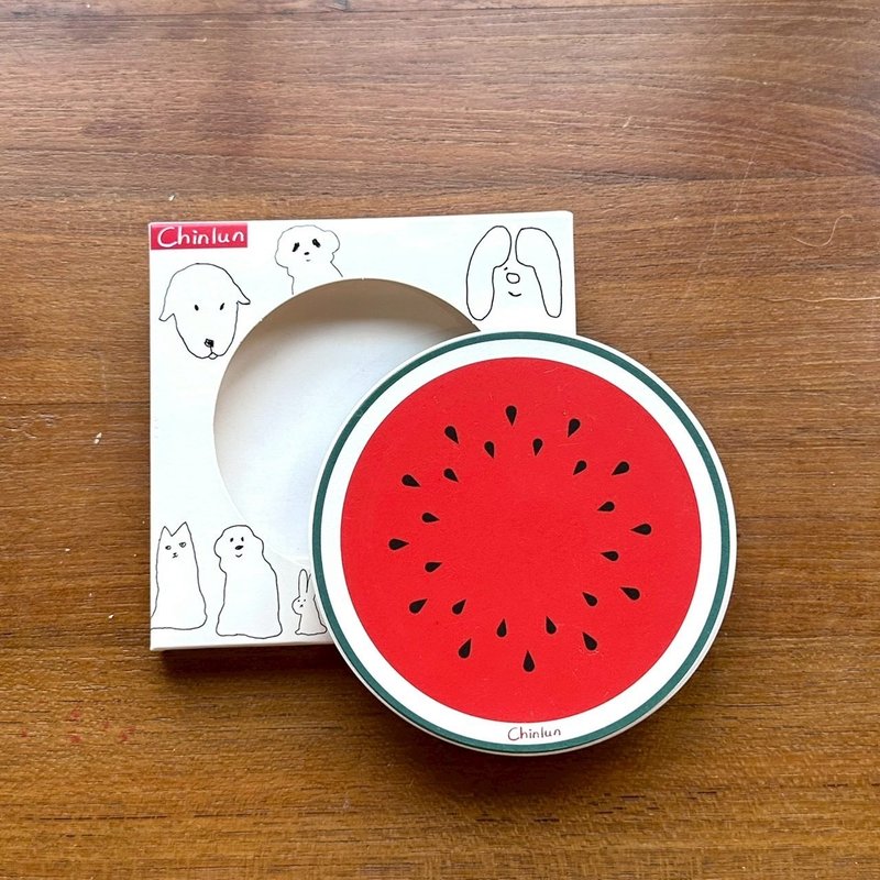 西瓜 - 陶瓷吸水杯墊 - 杯墊 - 其他材質 多色
