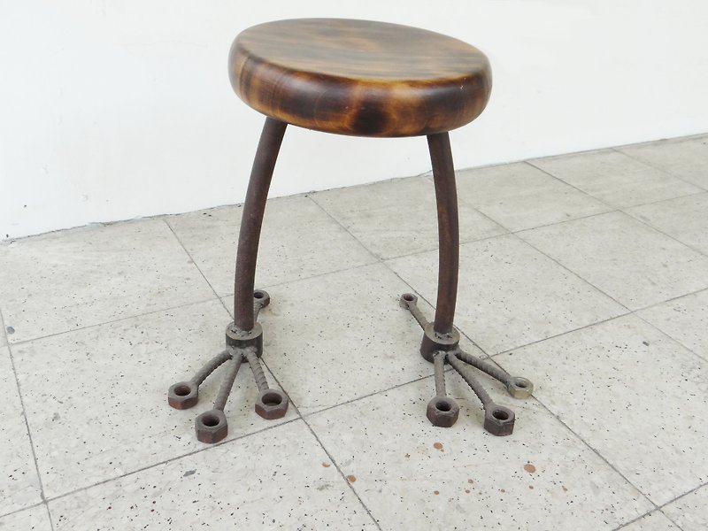 Metal Nanyang Elm Frog Chair Industrial Wind - Other Furniture - Other Metals Brown
