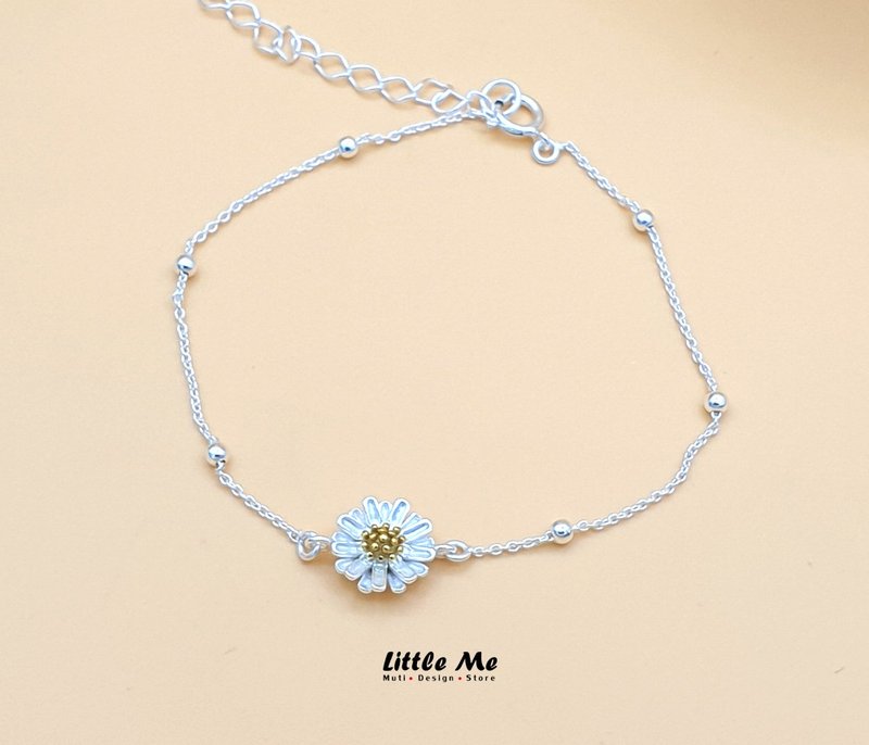 Tiny Flower Bracelet - Silver - 手鍊/手環 - 純銀 銀色