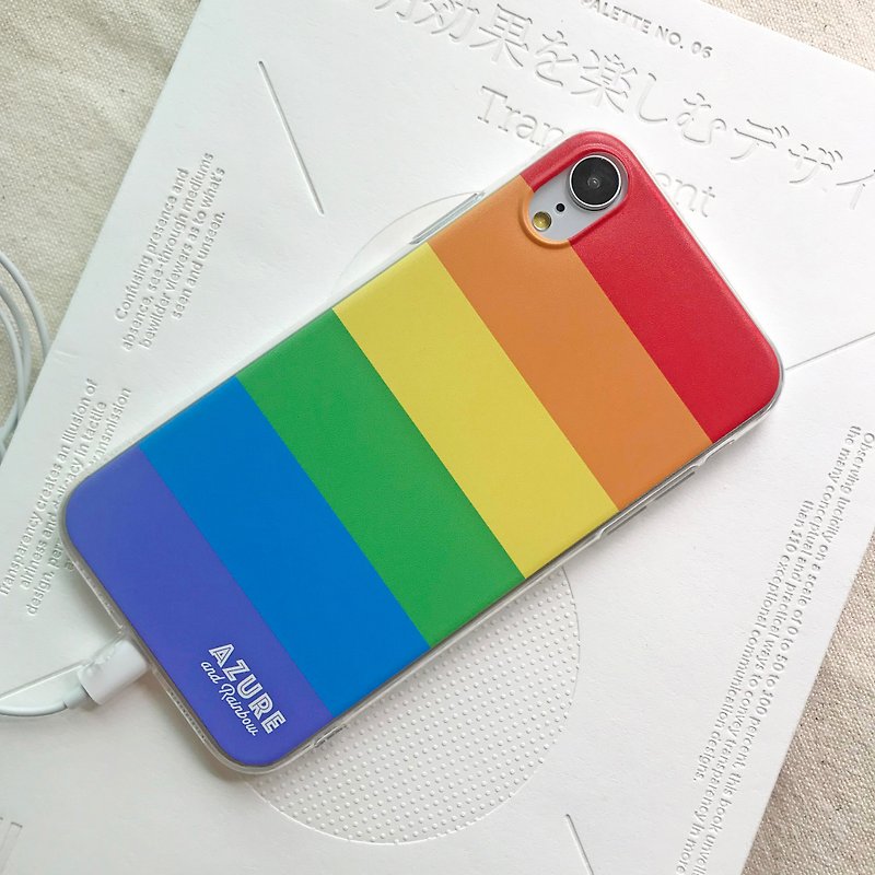 六色彩虹手機殼 - 橫紋 LGBTQ+ - 手機殼/手機套 - 塑膠 多色