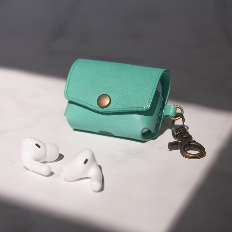 真皮 耳機/藍牙耳機 多色 - 可刻名Apple AirPods Pro 耳機充電盒 客製皮革保護套 真皮耳機盒