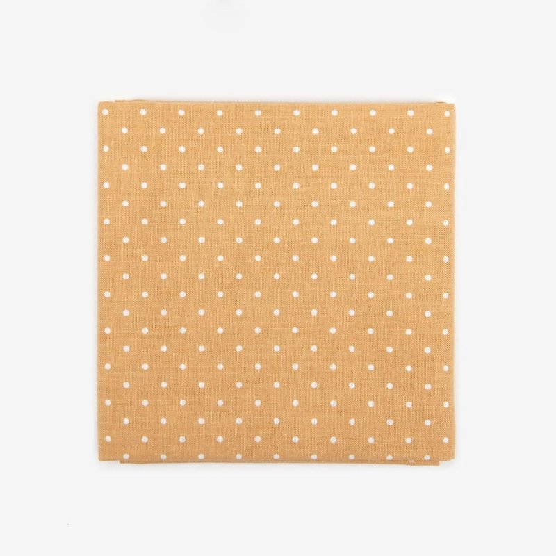 Dailylike Nordic style handkerchief 22 yellow dots, E2D29649 - ผ้าเช็ดหน้า - ผ้าฝ้าย/ผ้าลินิน สีเหลือง