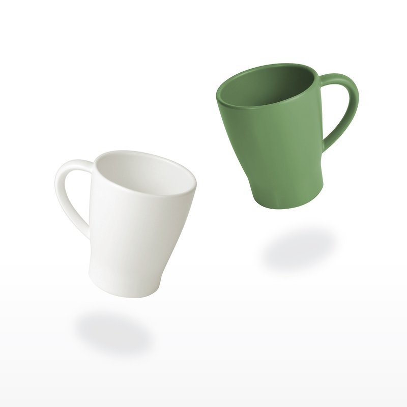 レッドコーヒーカップ（電子レンジでの使用に適しています） - マグカップ - プラスチック グリーン