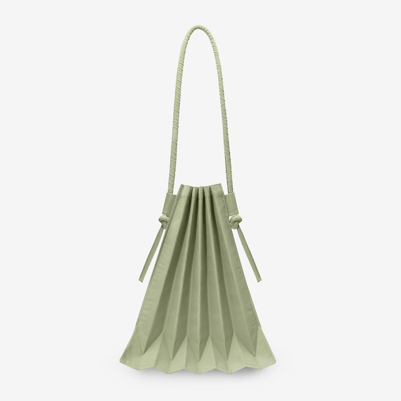 【PAVI STUDIO】J-Knot Knot Thai Design Shoulder Bag - Mint Green - Messenger Bags & Sling Bags - Polyester Green