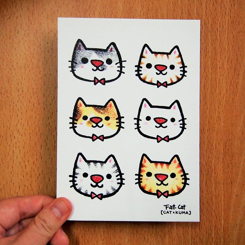 明信片 --  只要可愛都是好貓 - 心意卡/卡片 - 紙 多色