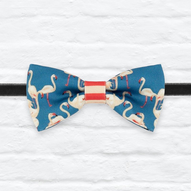 Style 0228 Japan Crane Bowtie - Modern Boys Bowtie, Toddler Bowtie Toddler Bow tie, Groomsmen bow tie, Pre Tied and Adjustable Novioshk - Chokers - Polyester Blue