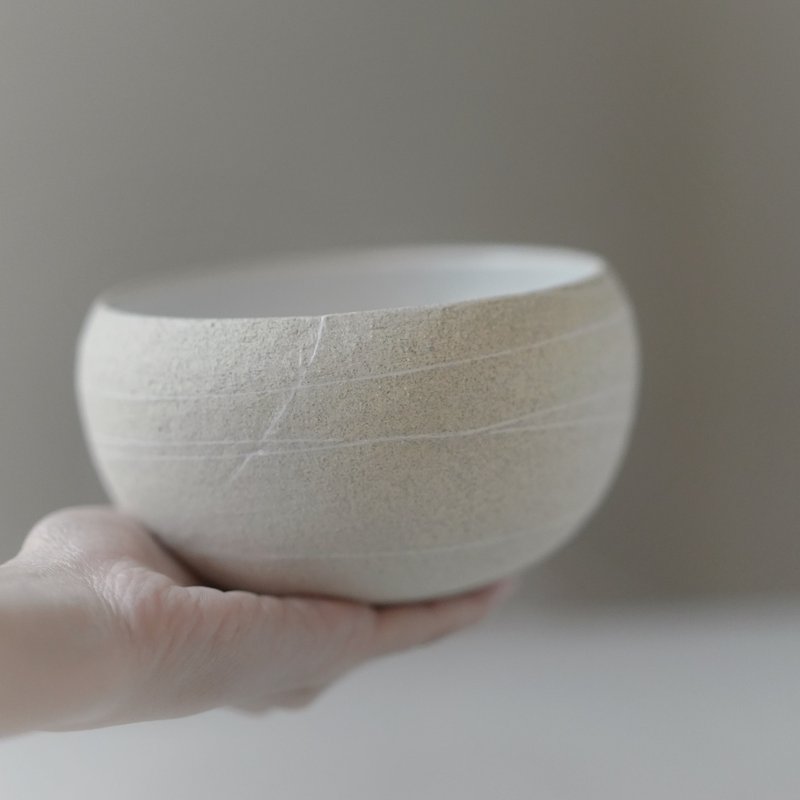 Stillness Pebble 陶瓷花崗鵝卵石頭便當飯碗 020 - 碗 - 陶 灰色