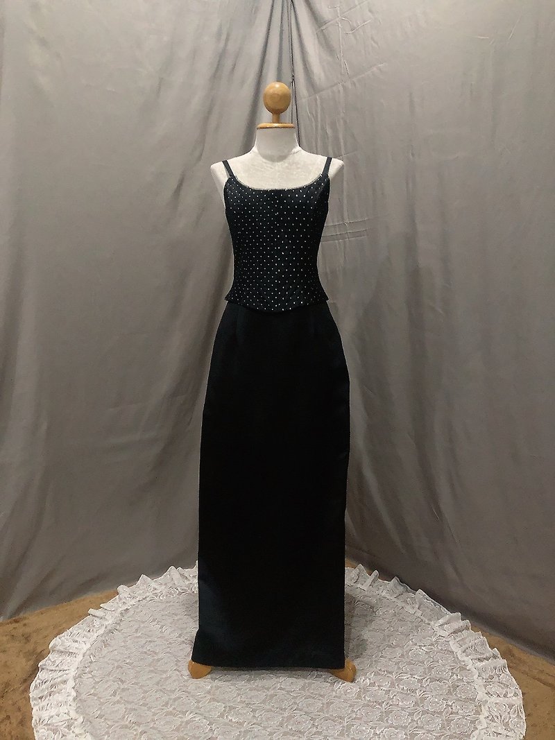 Vintage Gunne sax Millennium 2000 Black Dress - 洋裝/連身裙 - 其他材質 黑色