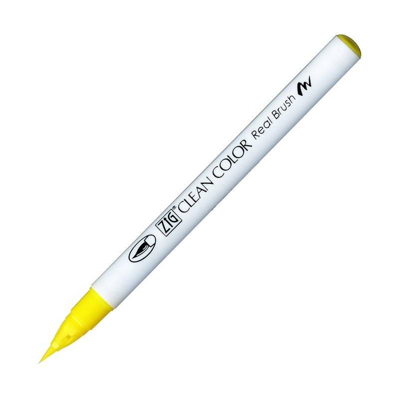 【Kuretake 日本吳竹】ZIG 彩繪毛筆 LemonYellow - 其他書寫用具 - 塑膠 黃色