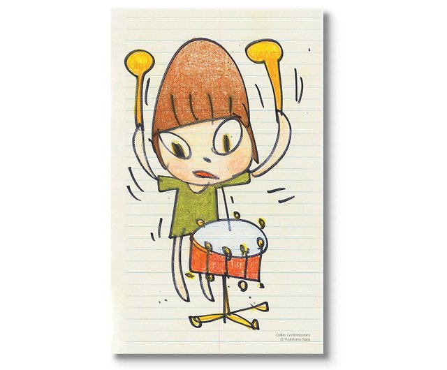 原版海報】奈良美智Yoshitomo Nara/Banging the Drum 敲著鼓- 設計館