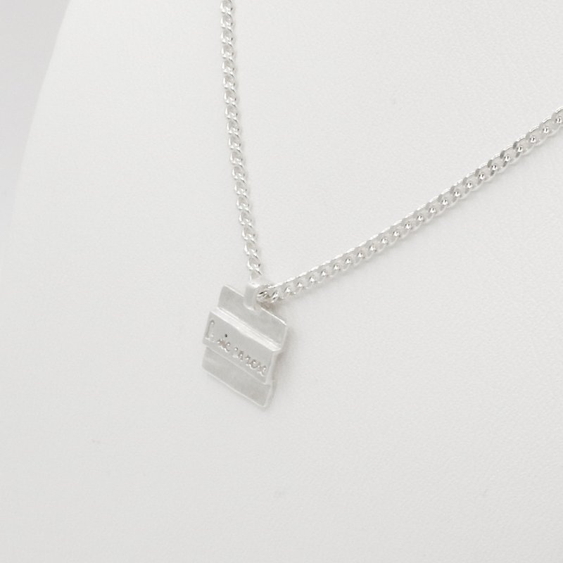 La Vie en Rose Square Necklace - Necklaces - Sterling Silver Silver