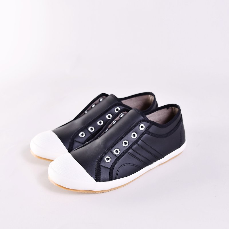 lana-u minimalist black/casual shoes - รองเท้าลำลองผู้หญิง - วัสดุอื่นๆ สีดำ