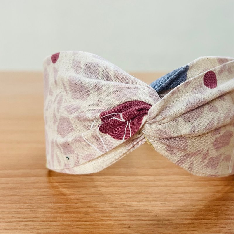 MOYA手工髮箍 大勝系列 日式彩球花 - 髮箍/髮帶 - 棉．麻 藍色