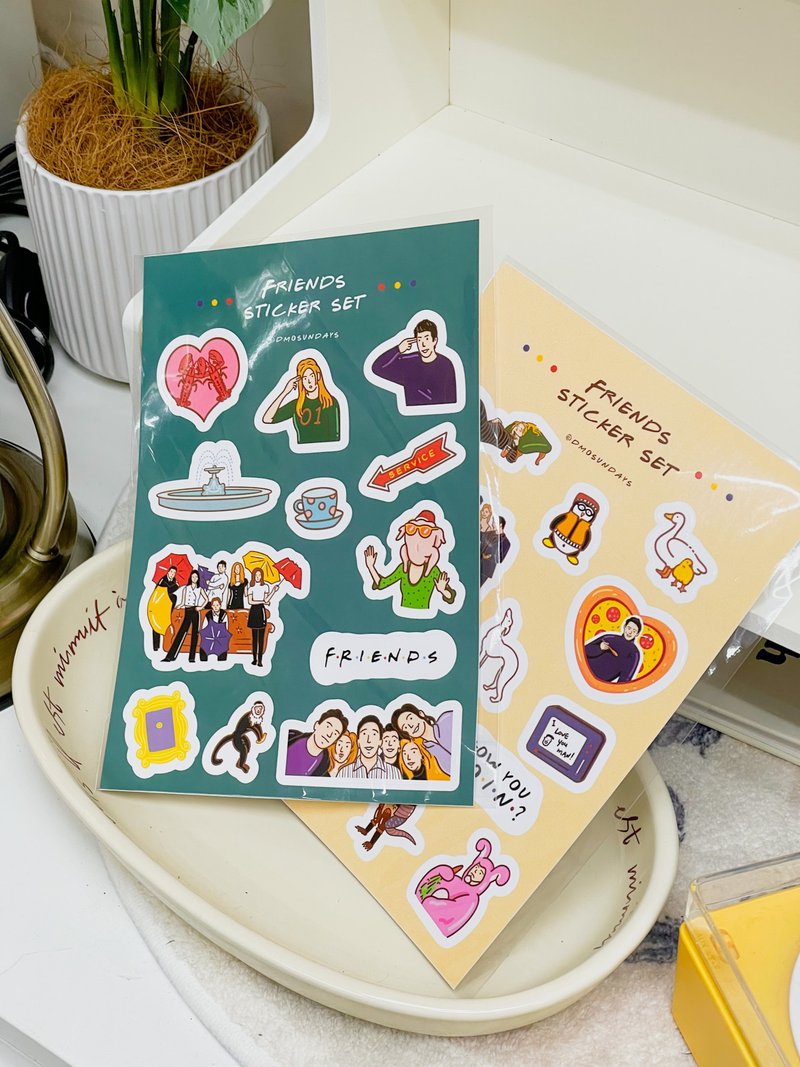 Friends original illustration stickers - สติกเกอร์ - กระดาษ 