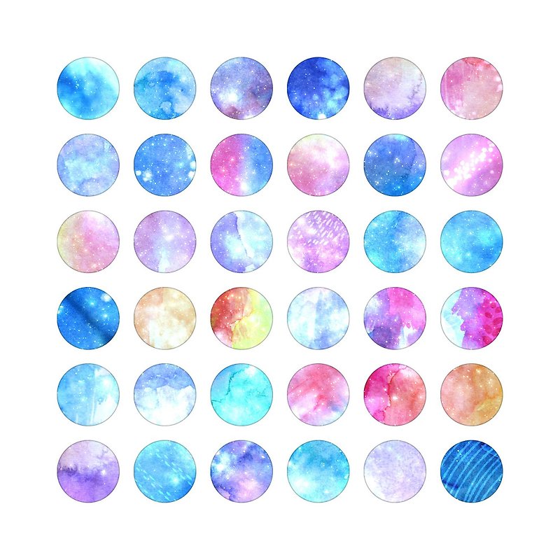 Drawing declared dye - Stickers - Round -M- your little stars - สติกเกอร์ - กระดาษ หลากหลายสี