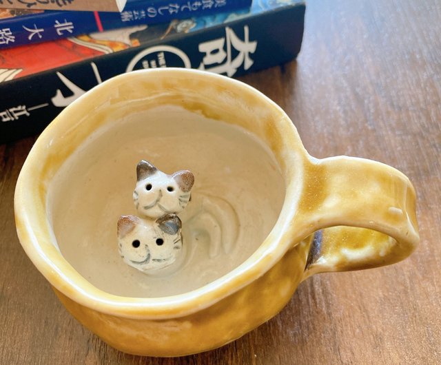 日本の猫妖怪 すねこすりマグカップver.1 妖怪陶器 - Shop garadadou