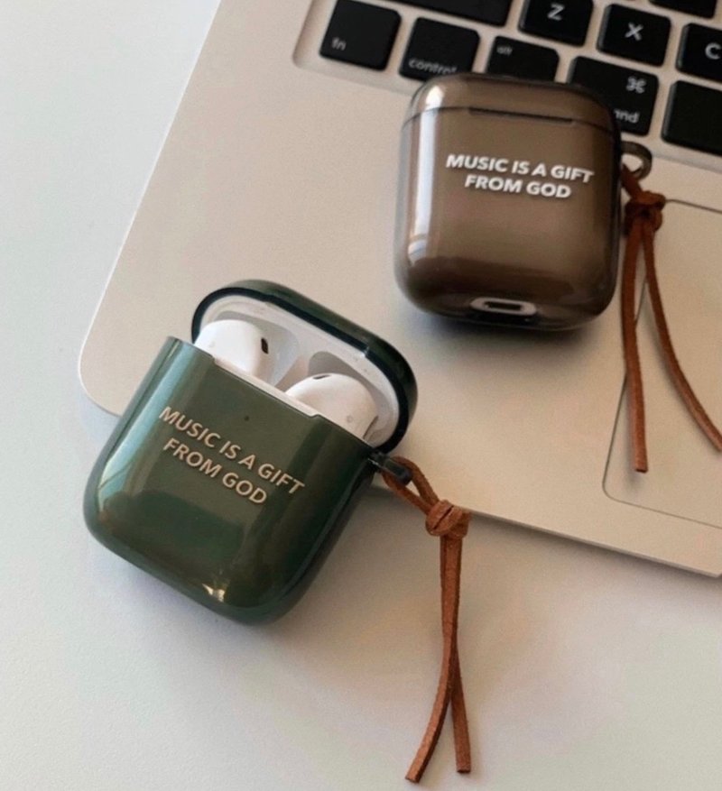 黑門 音樂是禮物 基督教主內原創設計airpods2代pro耳機套軟殼 - 其他 - 其他材質 綠色