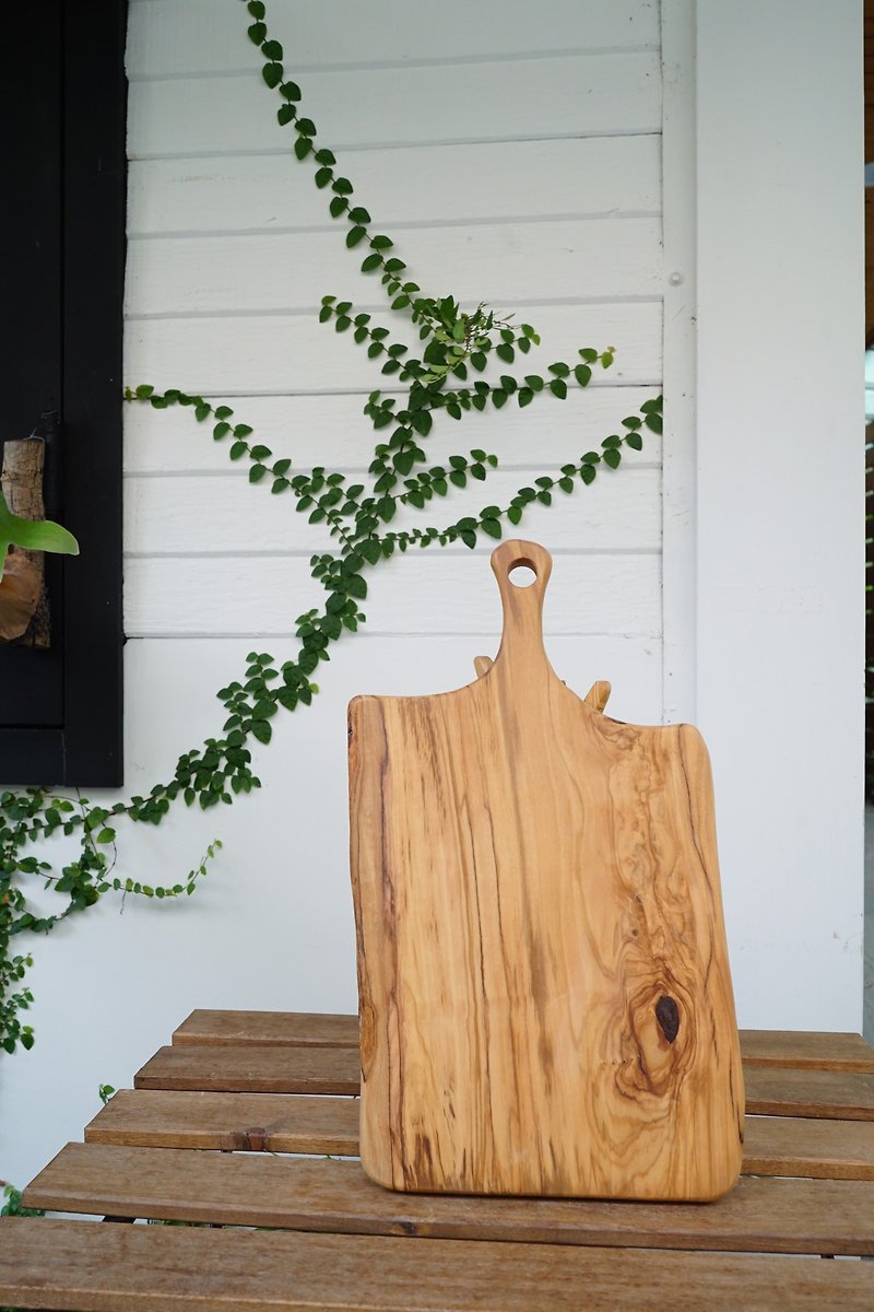 木頭 托盤/砧板 咖啡色 - 義大利Zenforest 橄欖木實木砧板/托盤-2cm厚板