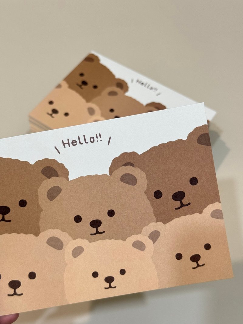 Exclusively designed universal card bear card universal postcard thank you card - การ์ด/โปสการ์ด - กระดาษ 