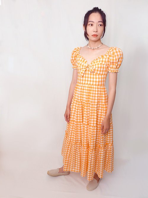 puff sleeves maxi dress - Shop casajune One Piece Dresses - Pinkoi