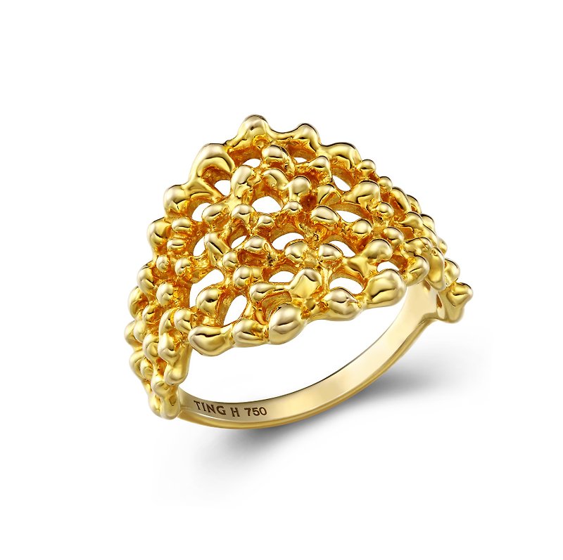 18K Gold Ring The Sound of the Waves - Spray - General Rings - Other Metals 