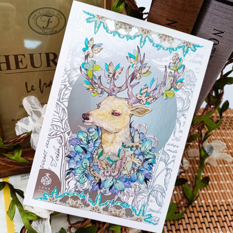 WF577_Deer/postcard - Cards & Postcards - Other Materials Multicolor