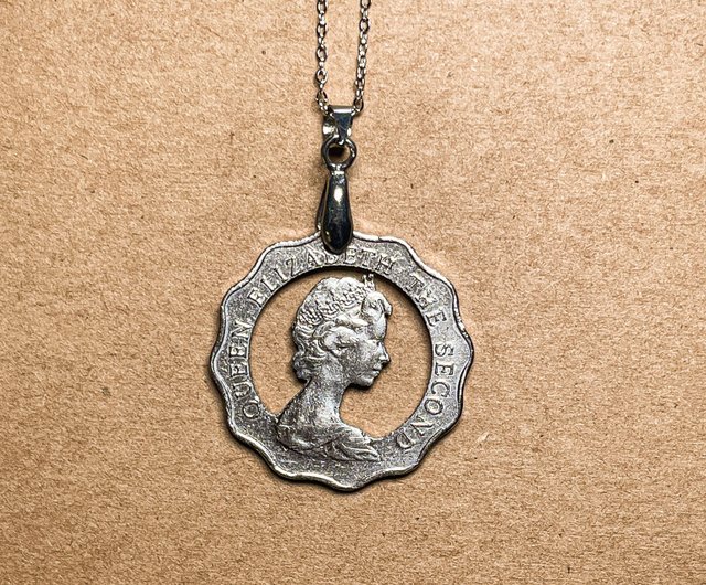 Queen Elizabeth II Coin Pendant Necklace