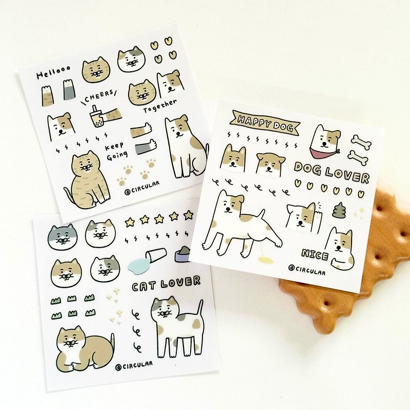 Cats and dogs crystal transfer stickers - Stickers - Paper 