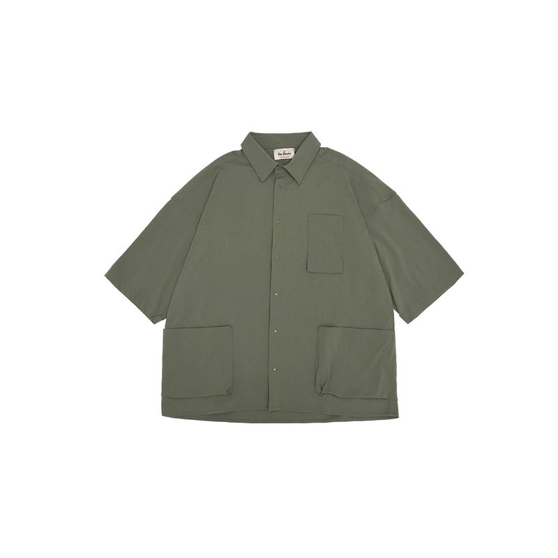 TopBasics 五口袋街頭襯衫 - 男襯衫/休閒襯衫 - 棉．麻 綠色