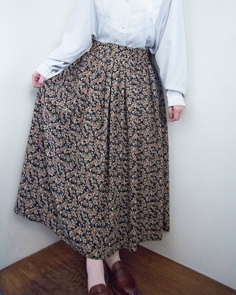 BANANA FLYIN' vintage vintage spring full of flowers blooming floral vintage skirt 30 waist - Skirts - Other Materials 