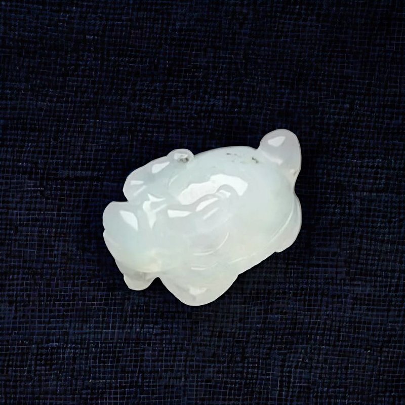 Ice Jadeite Dragon Turtle | Natural Burmese Jadeite Grade A | Gift - Other - Jade White