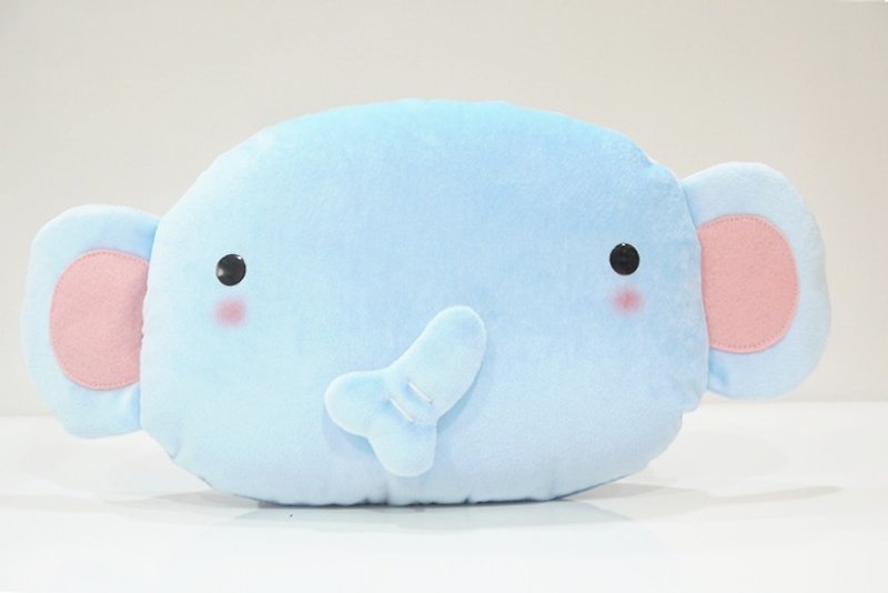 Bucute Fire Elephant~Car Neck Pillow/Handmade/Global Limited Edition/Gift/Auto Accessories - Pillows & Cushions - Clay Blue