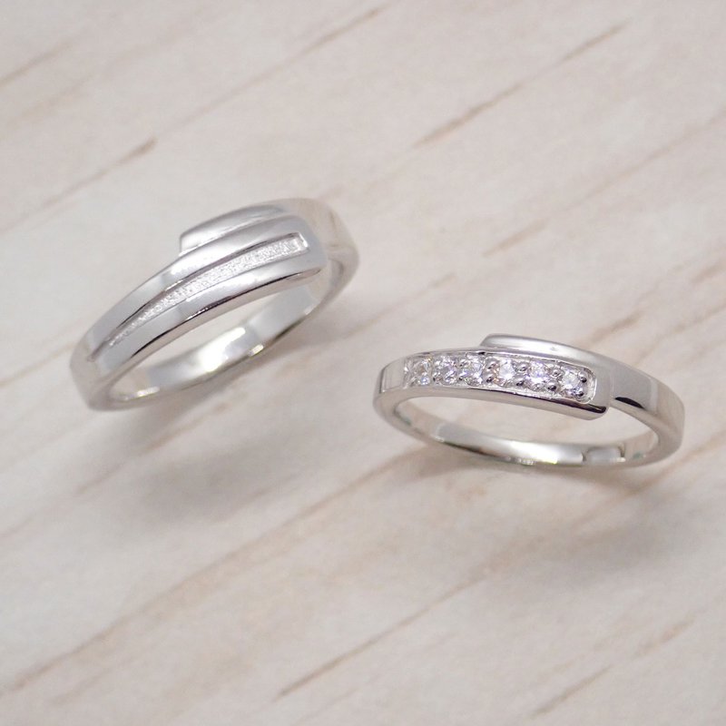 [Bifa Life] Couple's Rings - Tethered Fate | 925 Sterling Silver Handmade Jewelry - แหวนคู่ - เงิน สีเงิน