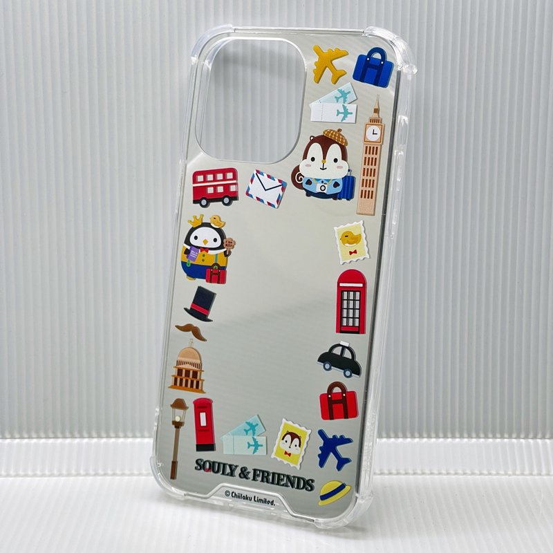 iPhone TPU Frame Plated Silver Mirror Back Case (London Travel) - L014SQE - เคส/ซองมือถือ - พลาสติก สีเงิน