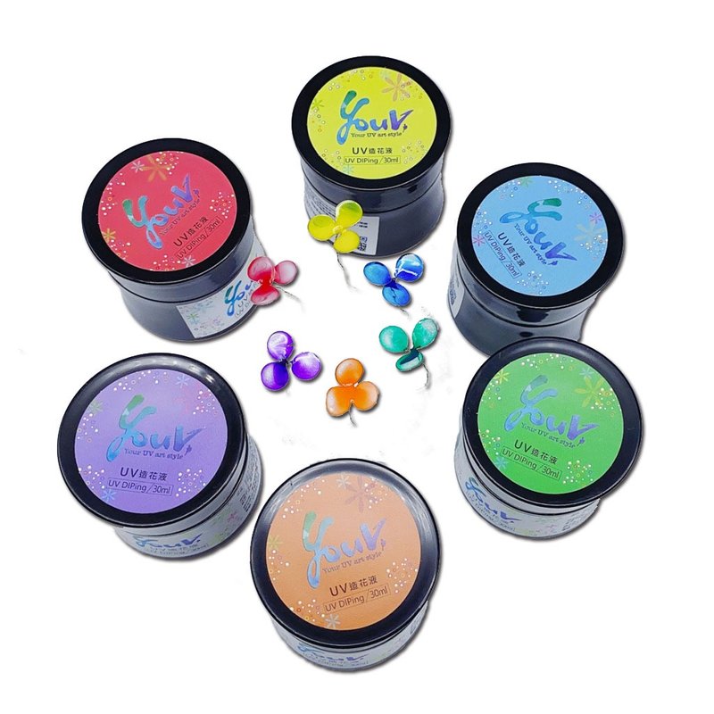 Colorful UV Flower Liquid 30ML-6 pieces - อื่นๆ - วัสดุอื่นๆ หลากหลายสี