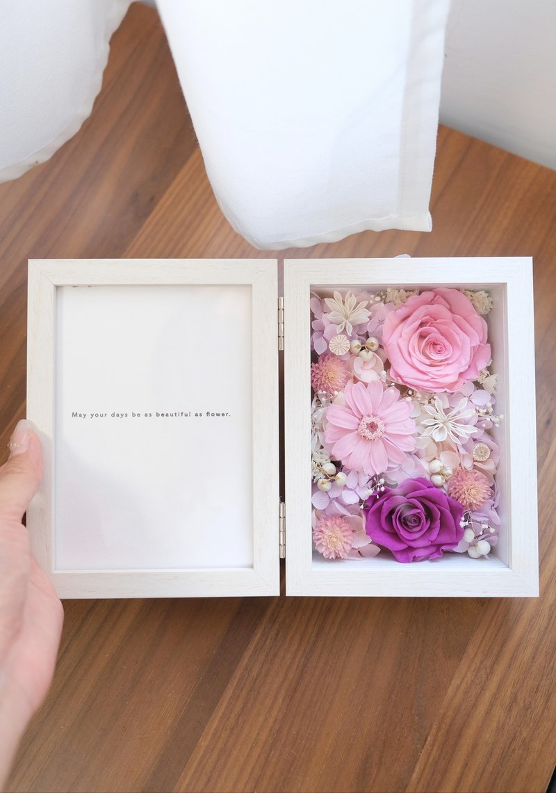 4R Preserved Flowers Revealed Photo Frame - กรอบรูป - พืช/ดอกไม้ สีม่วง