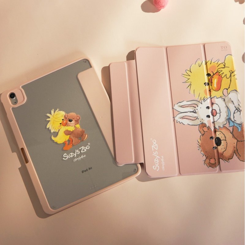 Suzy's Zoo Witzy與夥伴們強悍磁吸iPad三折/Y折保護殼 - 平板/電腦保護殼/保護貼 - 塑膠 多色