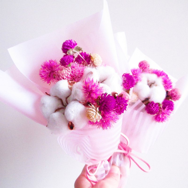 [French elegance (striped pink/pink)─small bouquets] dry flowers, mother’s day bouquet, valentine’s day bouquet, graduation bouquet, wedding small things, wedding, second entrance ceremony, bridesmaid’s ceremony, wedding arrangement, birthday gift, visiting the room, outside shooting, wedding photography - ตกแต่งต้นไม้ - พืช/ดอกไม้ 