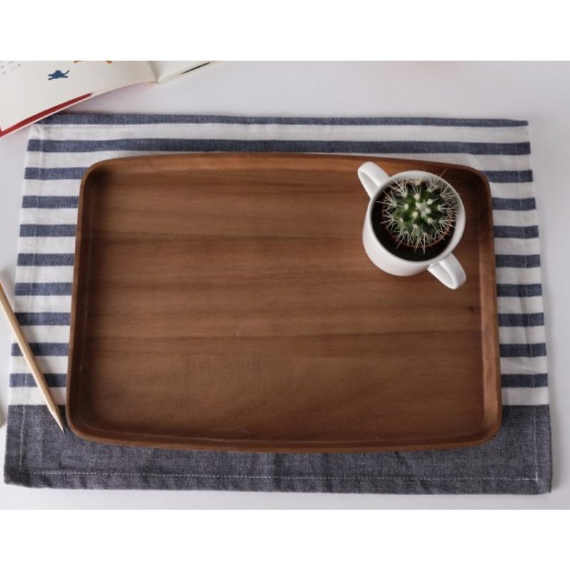 CHABATREE LIMPID REGHANGULAR TRAY M - Serving Trays & Cutting Boards - Wood Brown