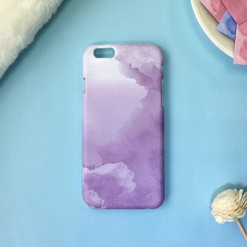 Clouds purple -iPhone (i5.i6s, i6splus) / Android (Samsung, Samsung, HTC, Sony) Original mobile phone shell / protective sleeve / can be customized / Christmas gift - เคส/ซองมือถือ - พลาสติก สีม่วง