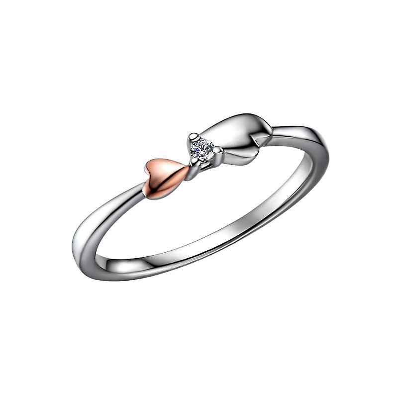 Diamond with 14K Gold Ring Casting Jewelry for Female contact - แหวนทั่วไป - เพชร สีเงิน