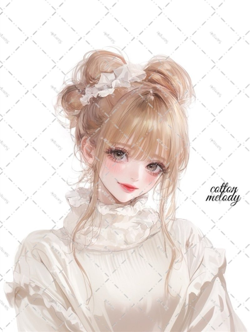 original sticker no.6783 人物ステッカー オリジナルステッカー 人物ステッカー 女の子ステッカー オリジナル人物ステッカー - 貼紙 - 紙 