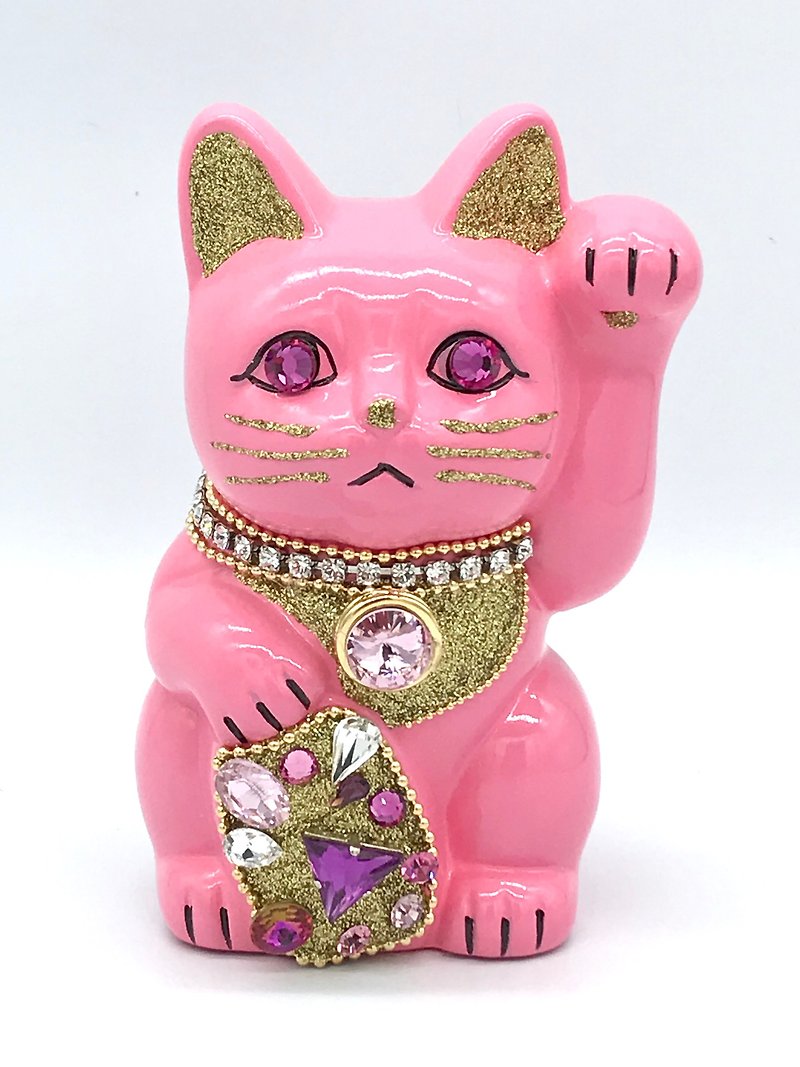 Jewelry Cat - ของวางตกแต่ง - ดินเผา สึชมพู