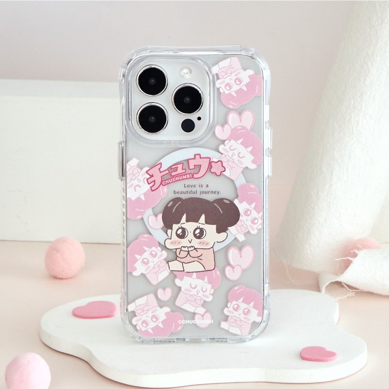 Jiujiu girl’s taste of first love, anti-yellow and anti-fall MagSafe iPhone case - เคส/ซองมือถือ - พลาสติก สีใส