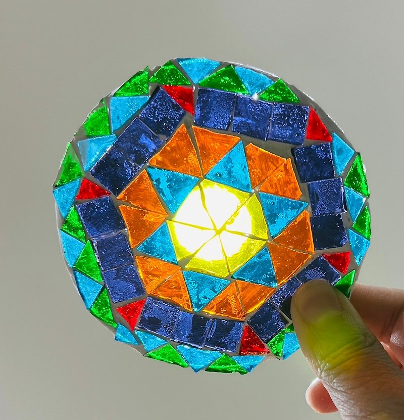 ガラスモザイクコースター - キャンドル・燭台 - ガラス 多色