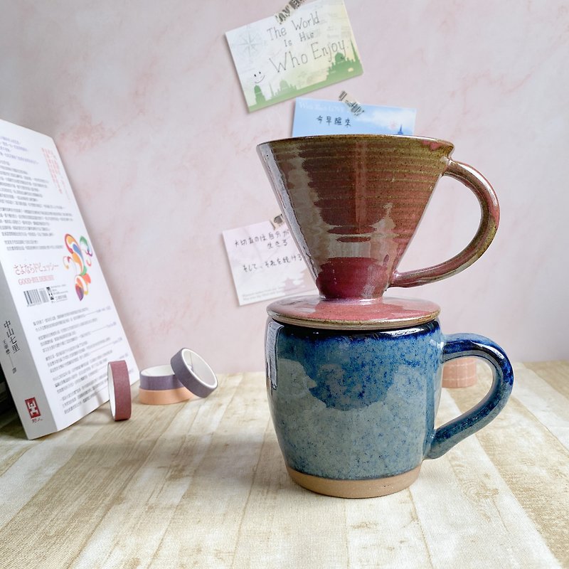 Ceramic  coffee dripper - เครื่องทำกาแฟ - ดินเผา สีแดง