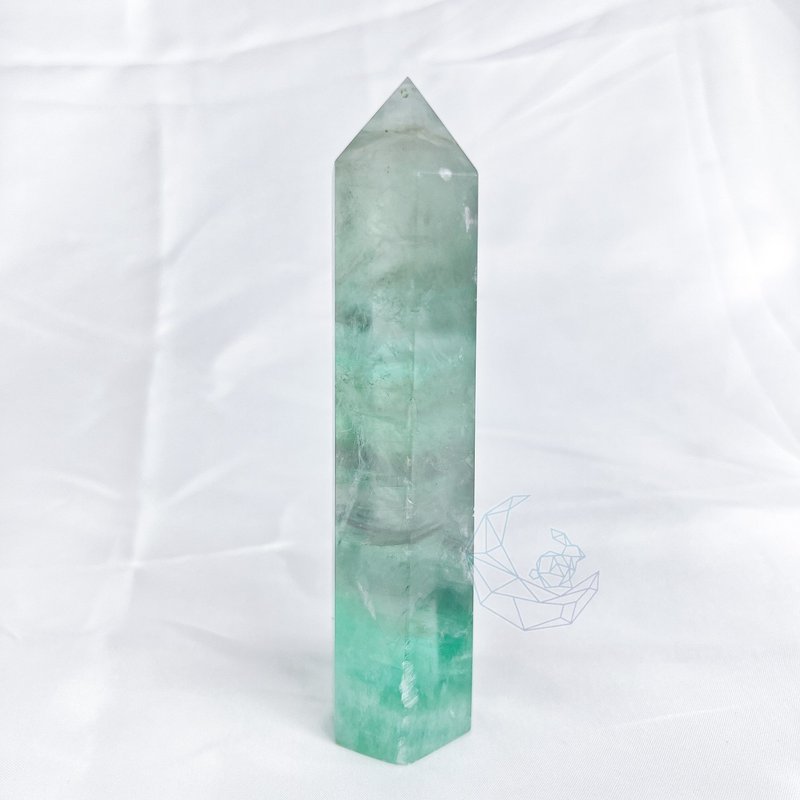 紅84 螢石柱 高透 環形千層 彩虹光 - 擺飾/家飾品 - 水晶 多色